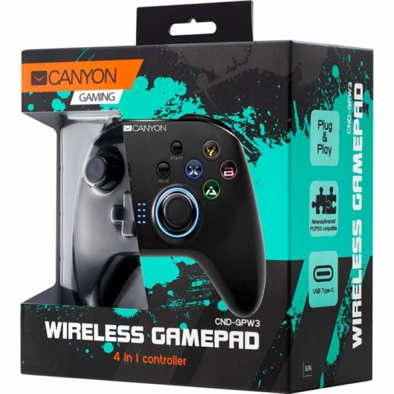 Геймпад Canyon CND-GPW3 Wireless android/PC Black (CND-GPW3)