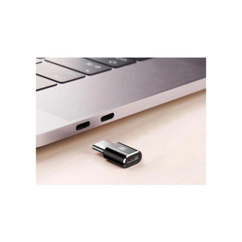 Перехідник Micro USB F To USB-C M Adapter Black Baseus (CAMOTG-01)