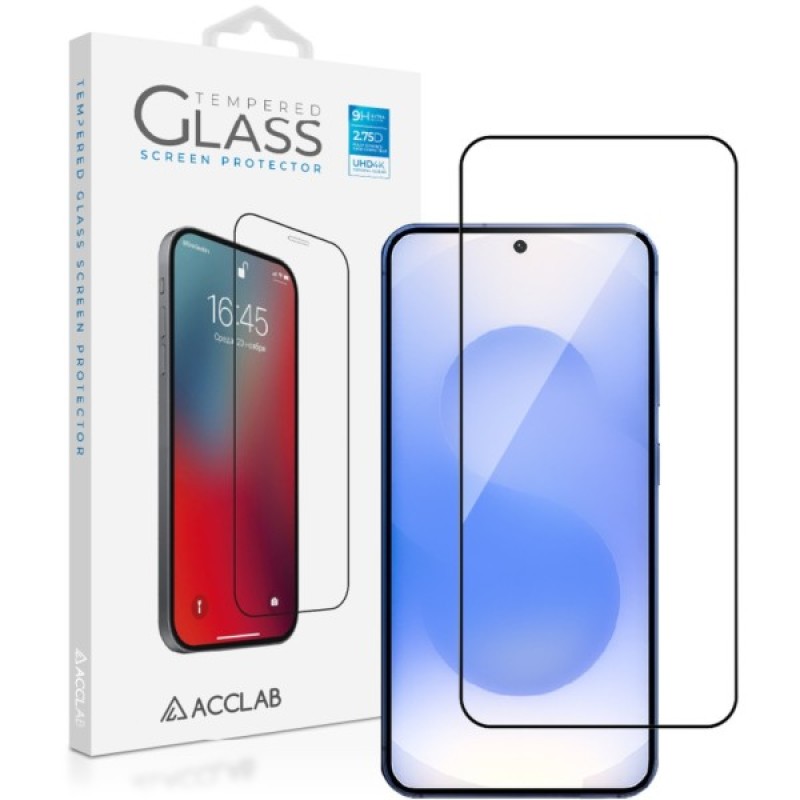 Скло захисне ACCLAB Full Glue Samsung Galaxy S25 Black (1283126609770)