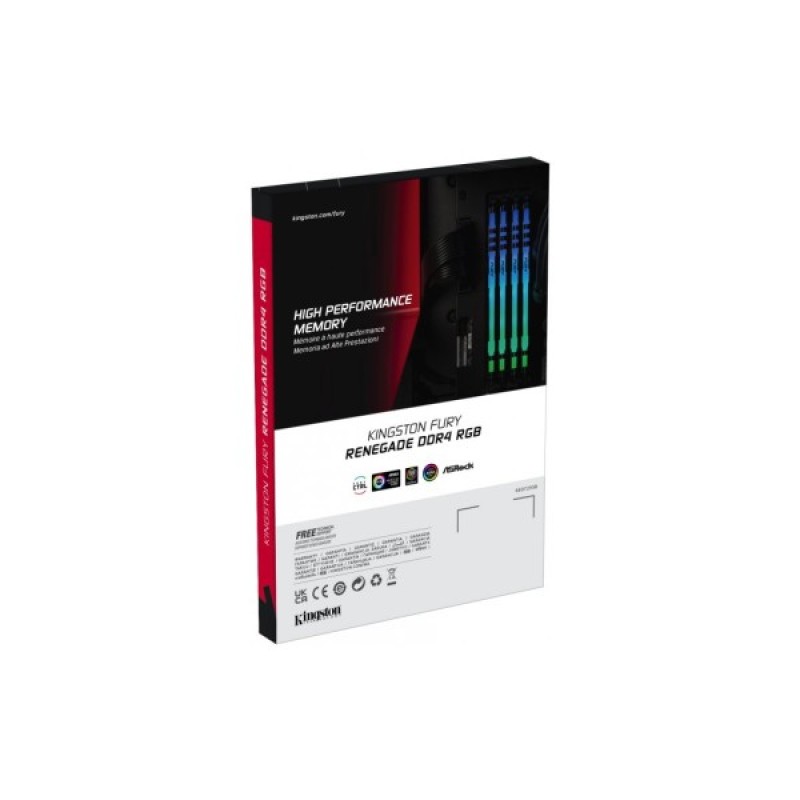 Модуль пам'яті для комп'ютера DDR4 64GB (2x32GB) 3200 MHz FURYRenegadeRGB Kingston Fury (ex.HyperX) (KF432C16RBAK2/64)