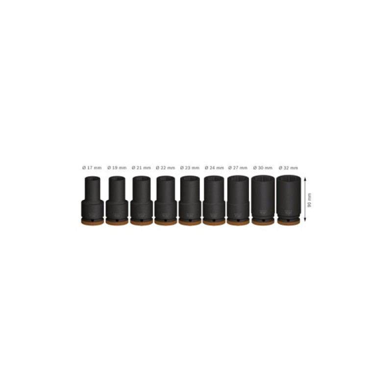 Набір головок Bosch Professional ударних торцевих Deep 9шт, 3/4" (2.608.003.042)