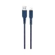 Дата кабель USB 2.0 AM to Lightning 1.0m 2.4A nylon X59 blue HOCO (6931474744883)