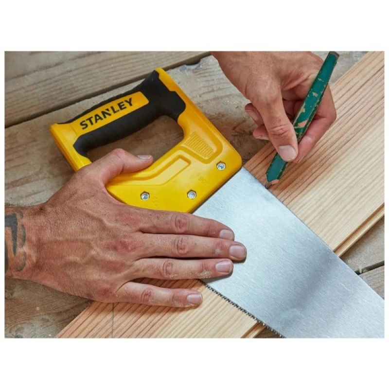 Ножівка Stanley SHARPCUT із загартованими зубами, L=450мм, 11 tpi. (STHT20370-1)