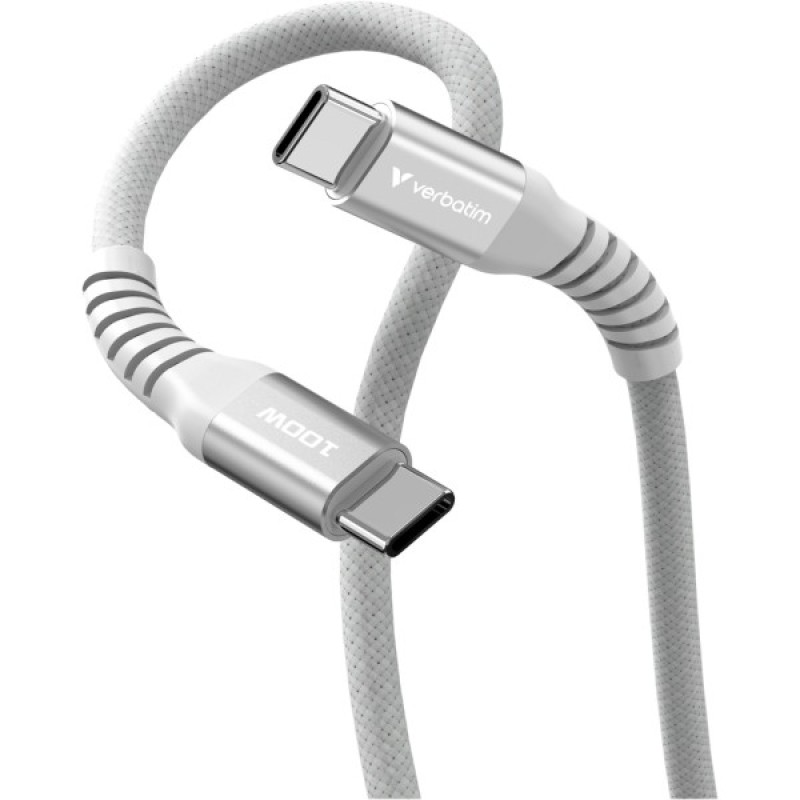 Дата кабель USB-C to USB-C 1.2m Magnetic 100W gray Verbatim (31854)
