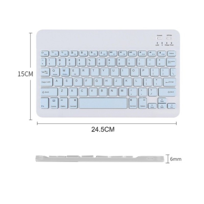 Клавіатура BeCover (245х150 мм) Bluetooth UA Light Blue (713407)