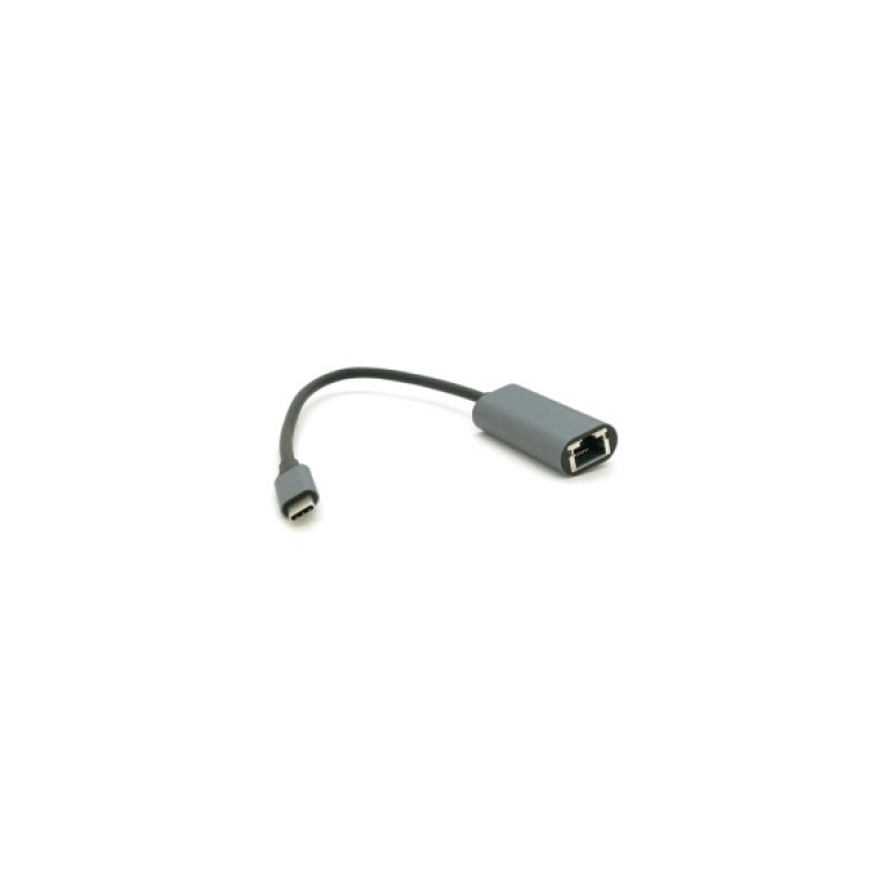 Перехідник USB-C to RJ45 0.18m 1000Mbps gray Voltronic (YT-Type-C(M)/RJ-45(F)-G/27033)