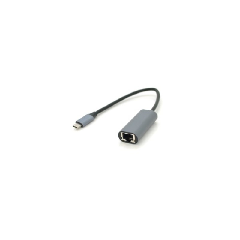 Перехідник USB-C to RJ45 0.18m 1000Mbps gray Voltronic (YT-Type-C(M)/RJ-45(F)-G/27033)