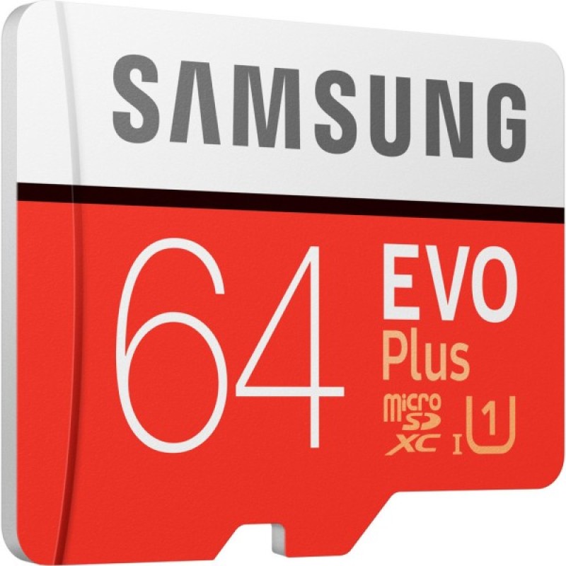 Карта пам'яті Samsung 64GB microSDXC class 10 UHS-I U1 Evo Plus V2 (MB-MC64HA/RU)