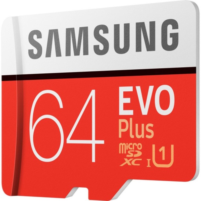 Карта пам'яті Samsung 64GB microSDXC class 10 UHS-I U1 Evo Plus V2 (MB-MC64HA/RU)