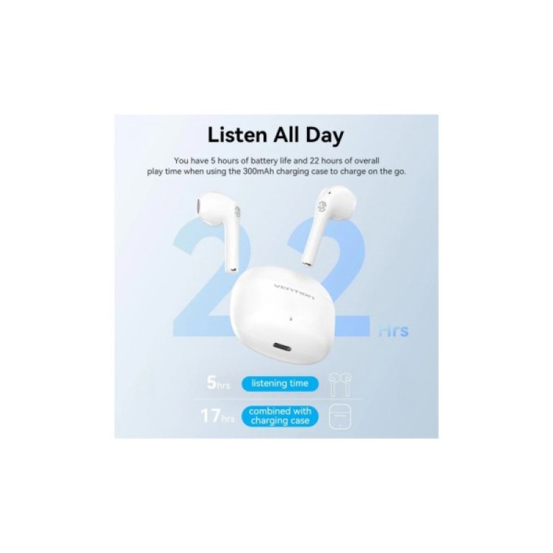 Навушники Vention Elf Earbuds E02 White (NBGW0)
