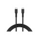 Дата кабель USB-C to USB-C 1.0m OnWire 60CL C-C 60W COLOR Braided 1m Black Canyon (CND-CCAP60AB10B)