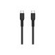 Дата кабель USB-C to USB-C 1.0m OnWire 60CL C-C 60W COLOR Braided 1m Black Canyon (CND-CCAP60AB10B)