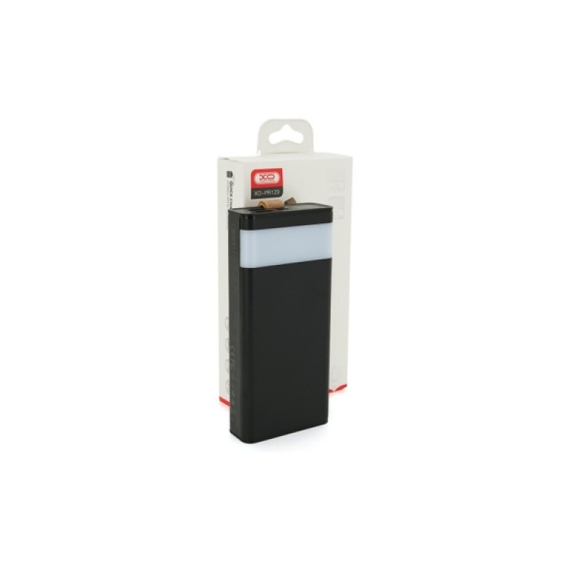 Батарея універсальна XO 20000mAh, PD/20W, QC/22.5W, flashlight, Micro-USB, Type-C, USB-A*2, black (XO-PR129 / 29303)