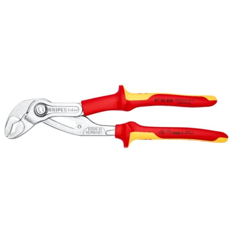 Кліщі KNIPEX сантехнічні Cobra VDE 87 26 250 (електроізольовані 1000V) (87 26 250)