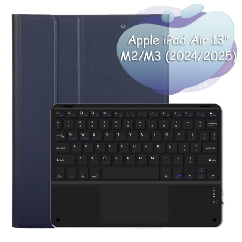 Чохол до планшета BeCover Keyboard+TouchPad Apple iPad Air 13" M2/M3 (2024/2025) Deep Blue (712602)