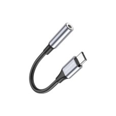 Адаптер USB-C to 3.5mm F 1.0m BV16 metal grey BOROFONE (6974443389975)