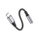 Адаптер USB-C to 3.5mm F 1.0m BV16 metal grey BOROFONE (6974443389975)