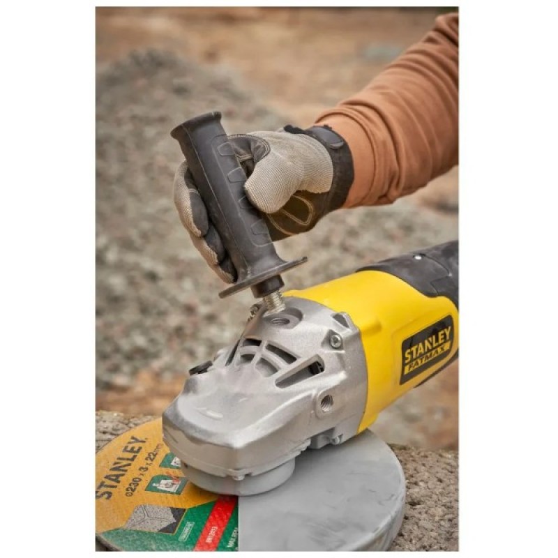 Шліфувальна машина Stanley FatMax, 2000W, 6500 об/хв, d=230 мм, 5.2 кг (FMEG232)