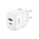 Зарядний пристрій XO L138 48W USB-C PD30W + USB-A QC18W White (L138_White)