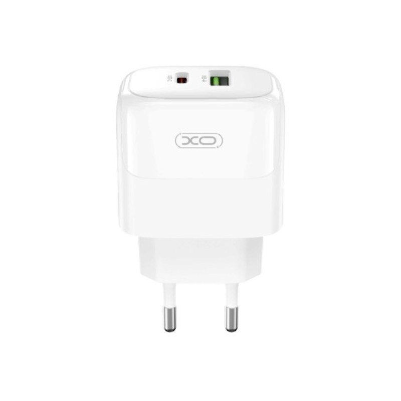 Зарядний пристрій XO L138 48W USB-C PD30W + USB-A QC18W White (L138_White)