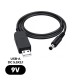 Кабель живлення USB to DC 5.5x2.1 9V 0.8m Armorstandart (ARM65662)