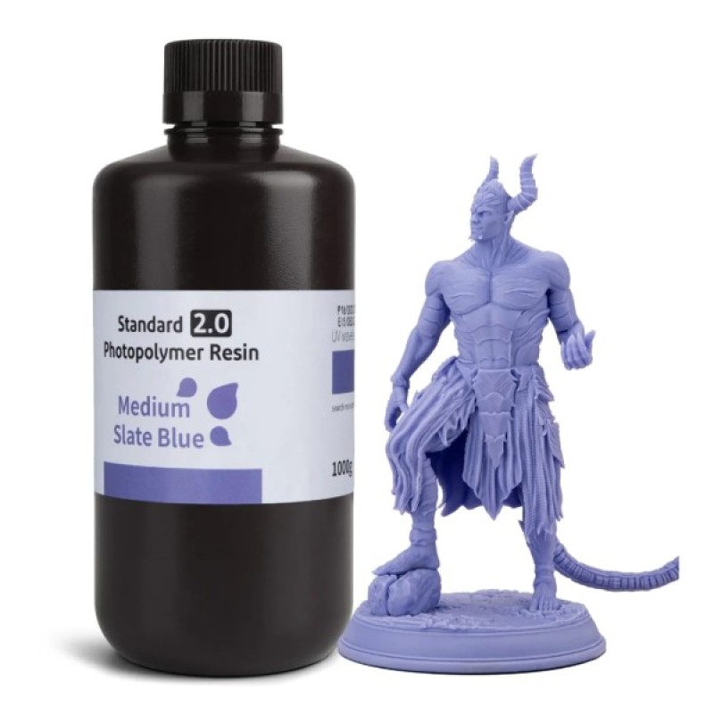 Фотополімерна смола ELEGOO Resin, Standard 2.0 1кг, slate blue, medium (50.103.0133)