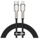 Дата кабель USB-C to Lightning 1.0m Cafule Metal PD 20W black Baseus (CATLJK-A01)
