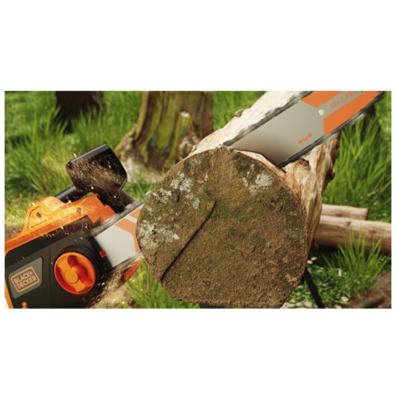 Ланцюгова пила Black&Decker 2.0 кВт, шина 45 см, швидкість 14,50 м/с, ланцюг 3/8' (BECS2245)