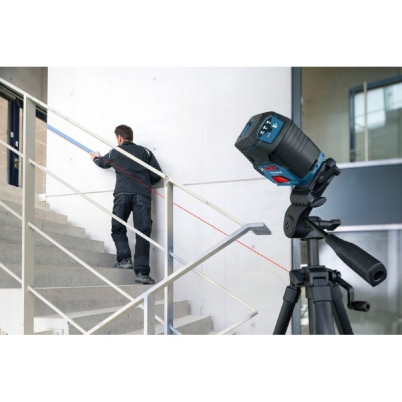 Лазерний нівелір Bosch Professional GCL2-50+RM1+BM3 до 20м, ±0.3мм/м, 4AAx1.5В, IP54, чохол, мішеннь, кейс (0.601.066.F02)
