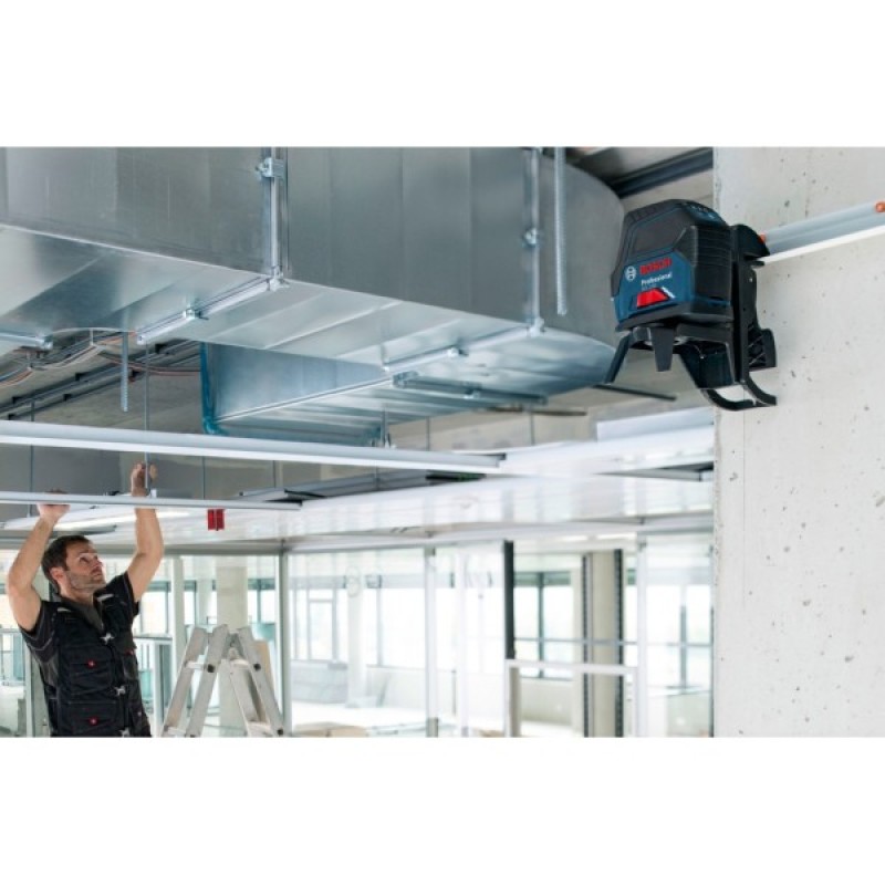 Лазерний нівелір Bosch Professional GCL2-50+RM1+BM3 до 20м, ±0.3мм/м, 4AAx1.5В, IP54, чохол, мішеннь, кейс (0.601.066.F02)