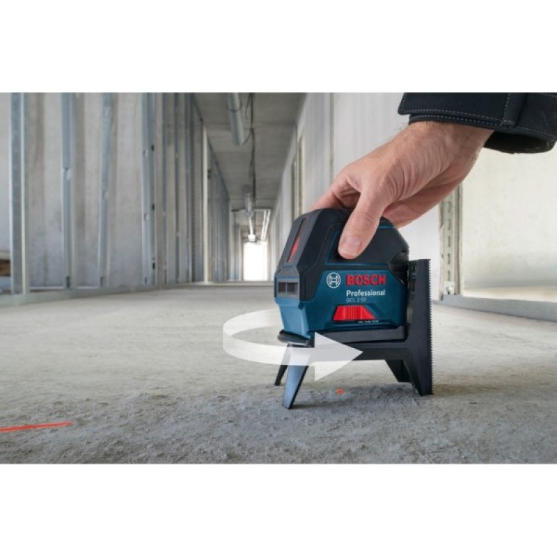 Лазерний нівелір Bosch Professional GCL2-50+RM1+BM3 до 20м, ±0.3мм/м, 4AAx1.5В, IP54, чохол, мішеннь, кейс (0.601.066.F02)