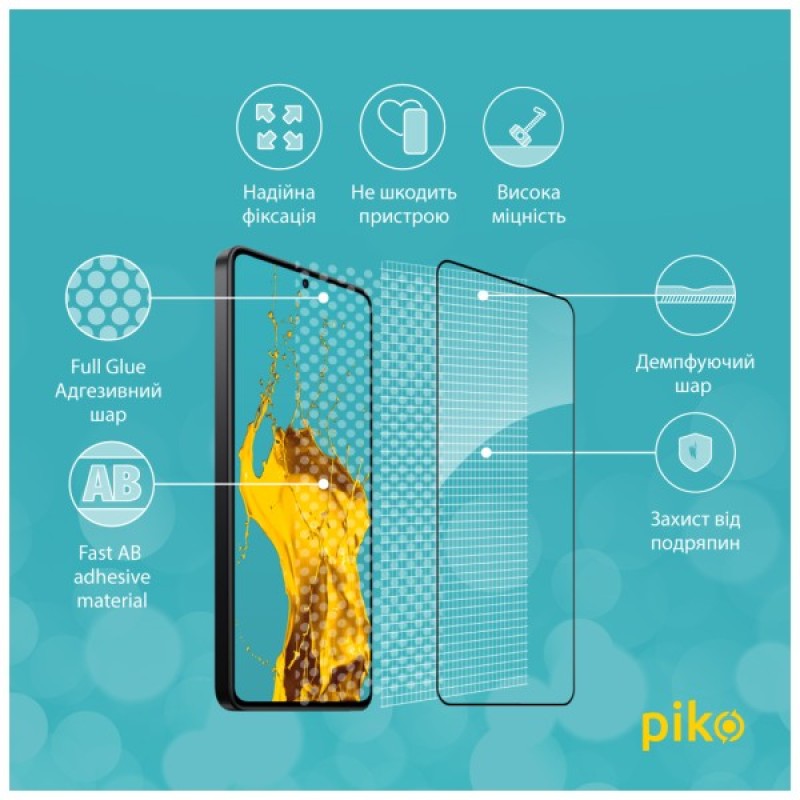 Скло захисне Piko Full Glue Xiaomi Poco X7 Pro Black (1283126607868)