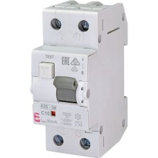 Диференціальний автоматичний вимикач ETI KZS-2M C 10/0,03 тип AC (10kA)