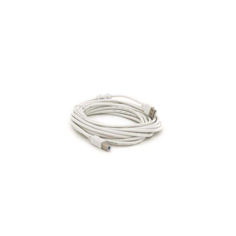 Кабель для принтера USB 2.0 AM/BM 5.0m ferrite white Voltronic (YT-AM/BM-5.0W)
