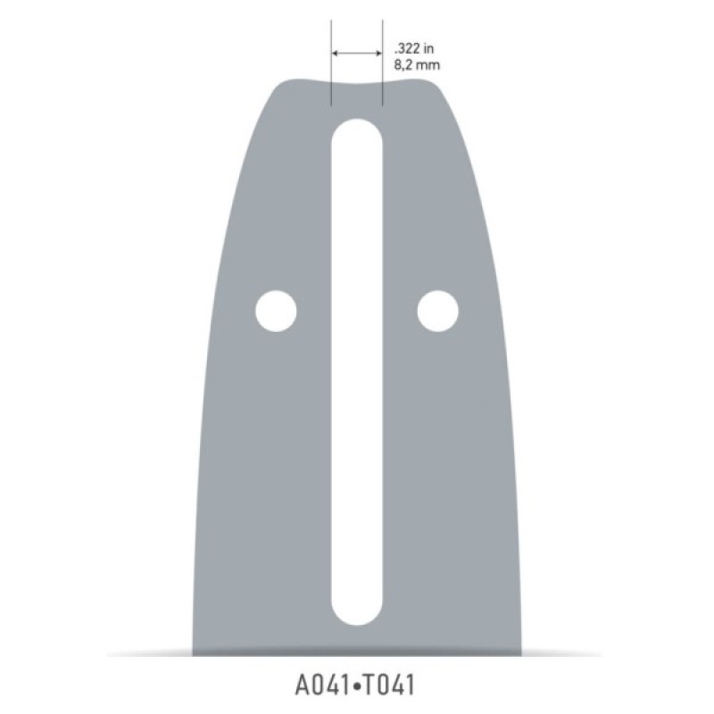 Шина для ланцюгової пили Oregon 3/8'', 1.1 мм, довжина 12''/30 см (124MLEA041)