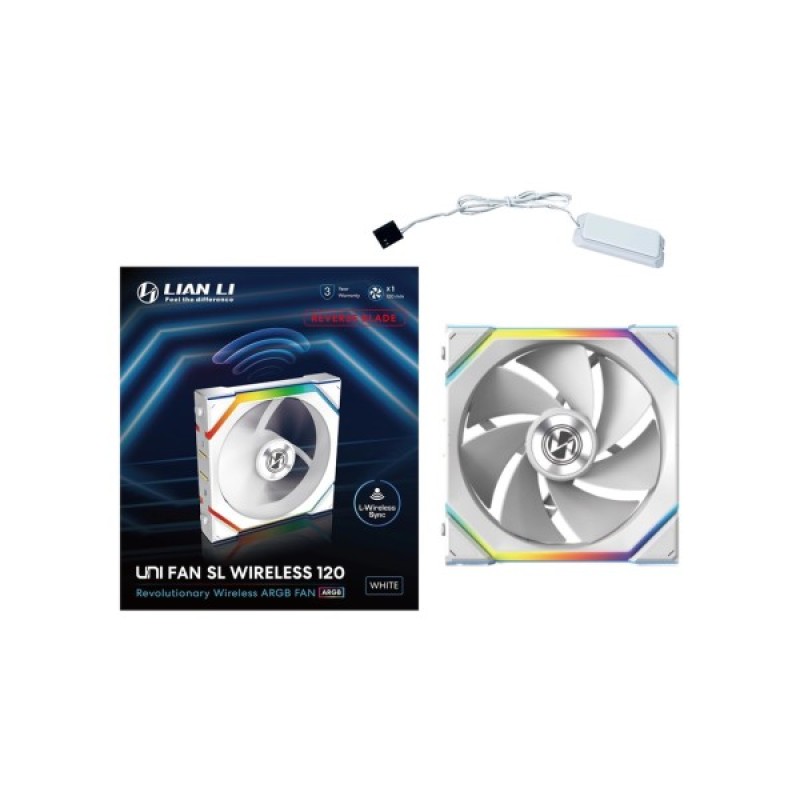 Кулер до корпусу Lian Li Uni Fan SL WIRELESS Reverse, 120-1, Wh (G99.12RSL1W1W.00)