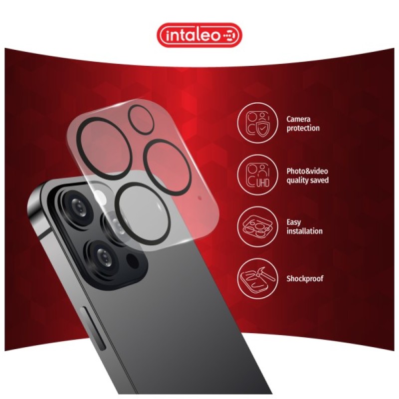 Скло захисне Intaleo Camera Lens Apple Iphone 14 Pro/14 Pro Max Black (1283126576836)