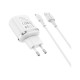 Зарядний пристрій BOROFONE BA36A USB QC3.0 18W + cable USB to USB-C white (6931474716019)