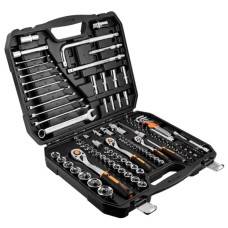 Набір інструментів Neo Tools 126шт, 1/2", 1/4", 3/8", CrV, кейс (10-070)