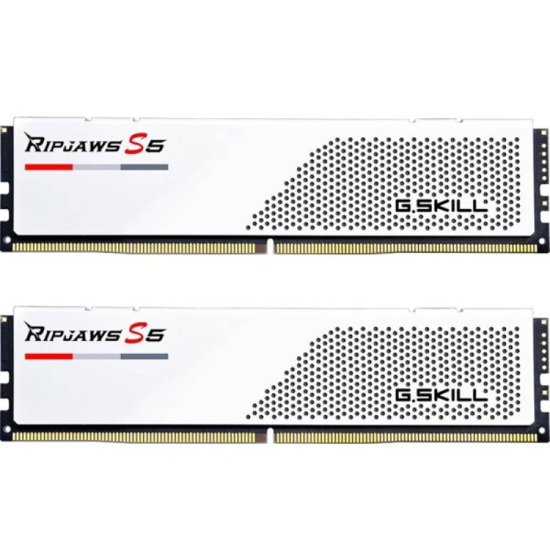 Модуль пам'яті для комп'ютера DDR5 32GB (2x16GB) 5600 MHz Ripjaws S5 Matte White G.Skill (F5-5600J3036D16GX2-RS5W)