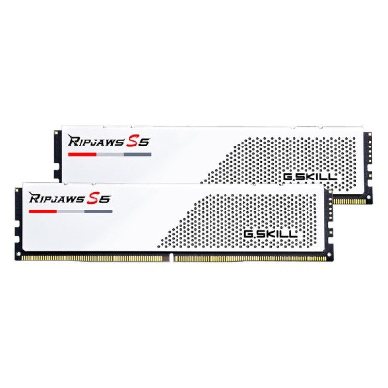 Модуль пам'яті для комп'ютера DDR5 32GB (2x16GB) 5600 MHz Ripjaws S5 Matte White G.Skill (F5-5600J3036D16GX2-RS5W)