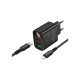 Зарядний пристрій BOROFONE BA98A Ilustre 2xUSB-C + 1xUSB-A PD30W digital display + cable USB-C to Lightning Black (6941991120527)
