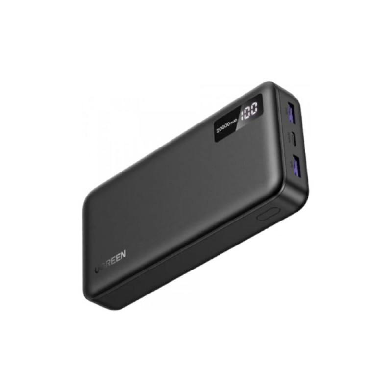 Батарея універсальна Ugreen 20000mAh 22,5W PD, 2хUSB-A, 2xUSB-C Black (PB312) (25683)