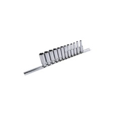 Набір головок Toptul довгих на планці 1/4" 12шт. 4-13мм (GAAQ0802U)