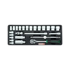 Набір інструментів Toptul з тріскачкою, в ложементі 3/8" 25шт. (GCAT2501)