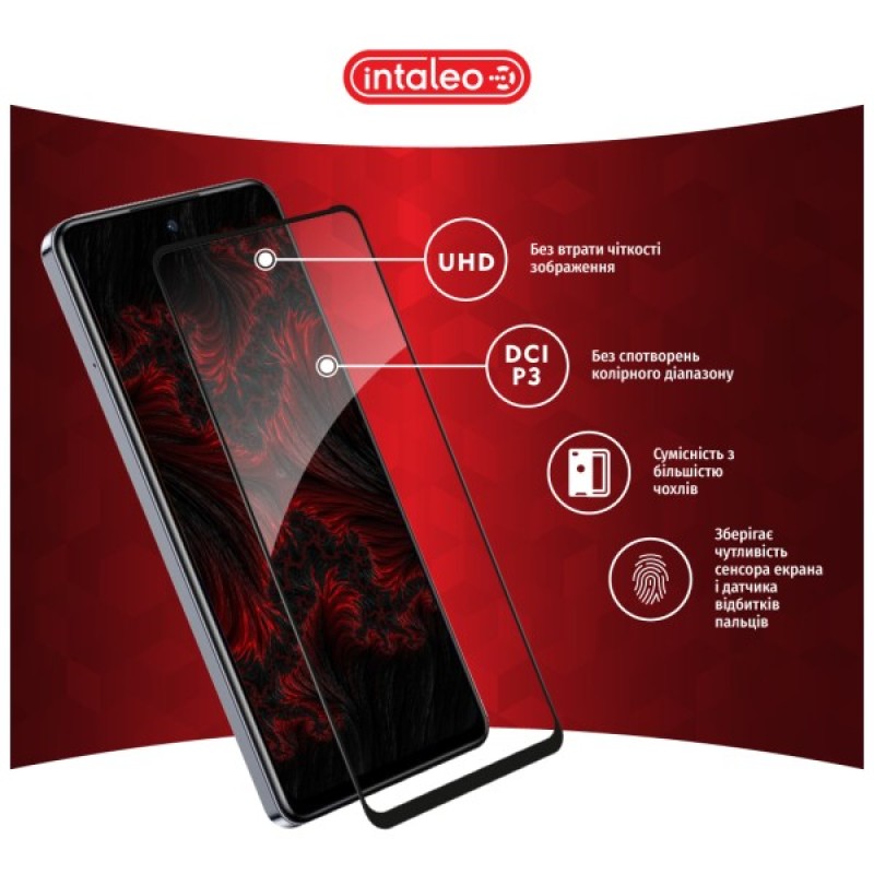 Скло захисне Intaleo Full Glue Infinix Hot 40 Black (1283126589195)