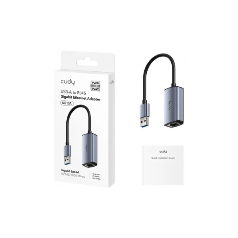 Адаптер USB 3.0 AM to RJ45 Ethernet 1000Mbps Cudy (UE10A)