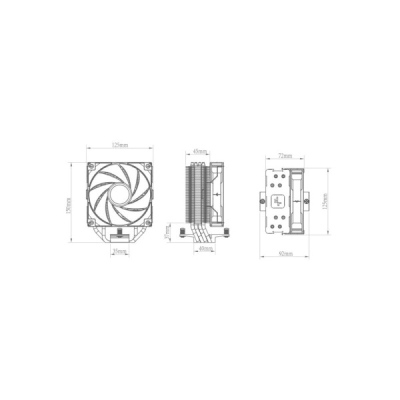 Кулер до процесора Deepcool AG400 BK ARGB