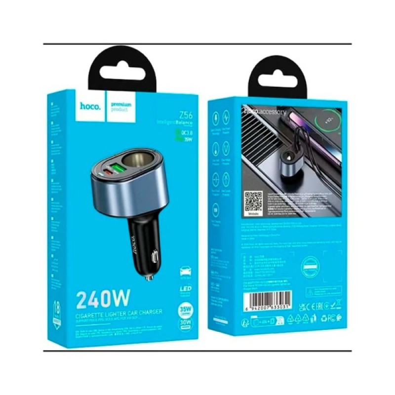 Зарядний пристрій HOCO HOCO Z56 Friend USB-C PD35W + USB QC3.0 Black (6942007633031)