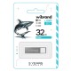 USB флеш накопичувач Wibrand 32GB Shark Silver USB 2.0 (WI2.0/SH32U4S)